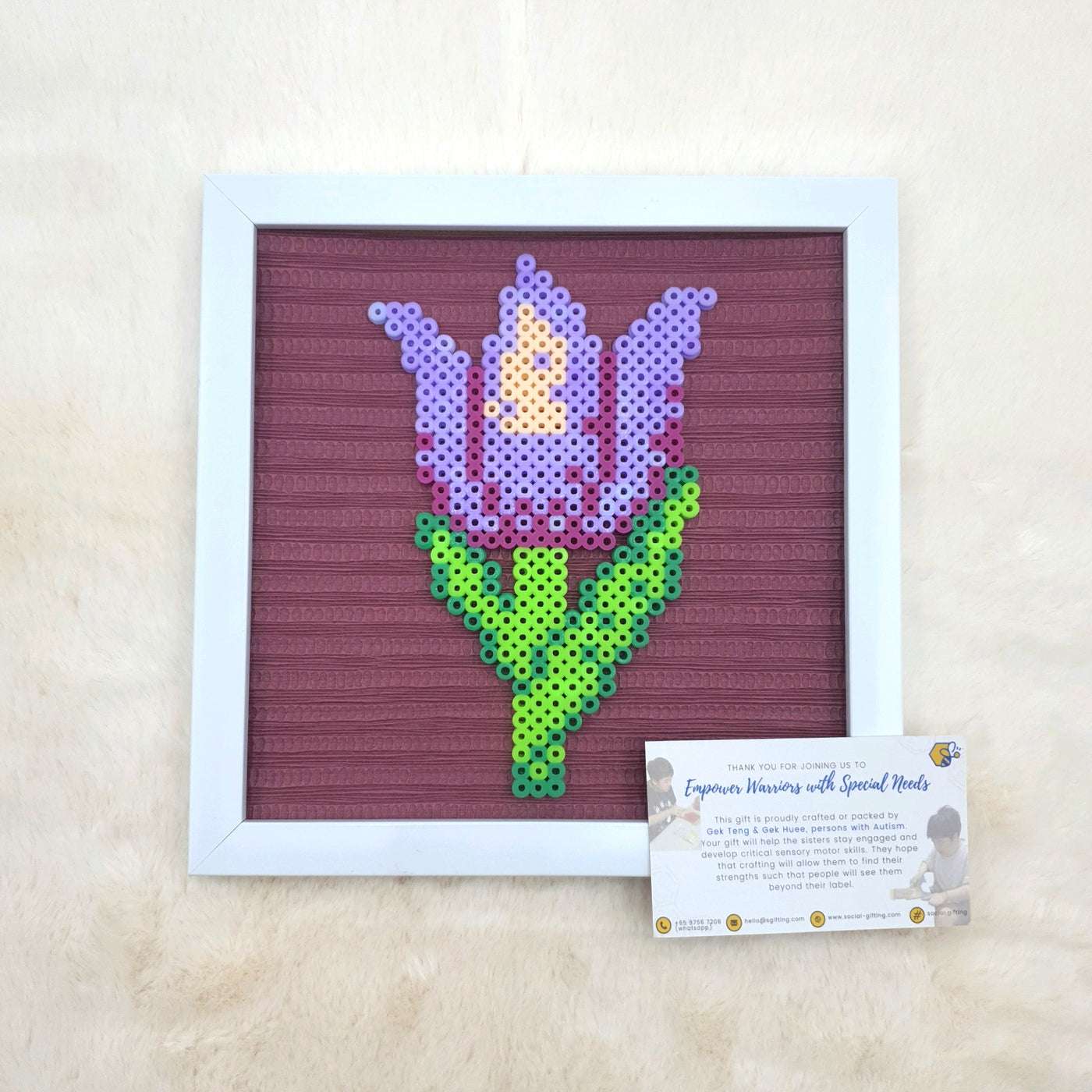Assorted Hama Beads with Wooden Frame (20 x 20cm)