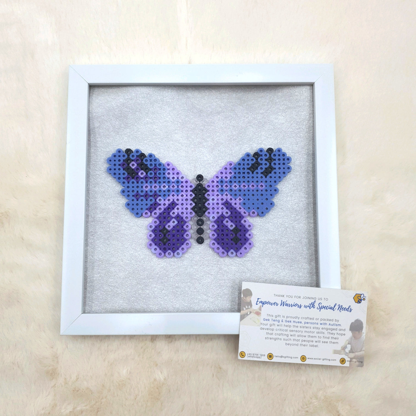 Assorted Hama Beads with Wooden Frame (20 x 20cm)