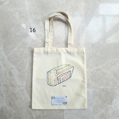 Singapore Iconic Landmarks and Food Paintings on Tote Bag