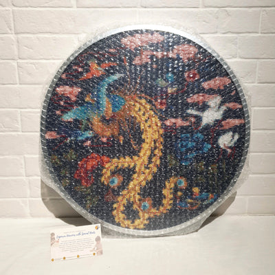 Phoenix Diamond Art in Round Frame