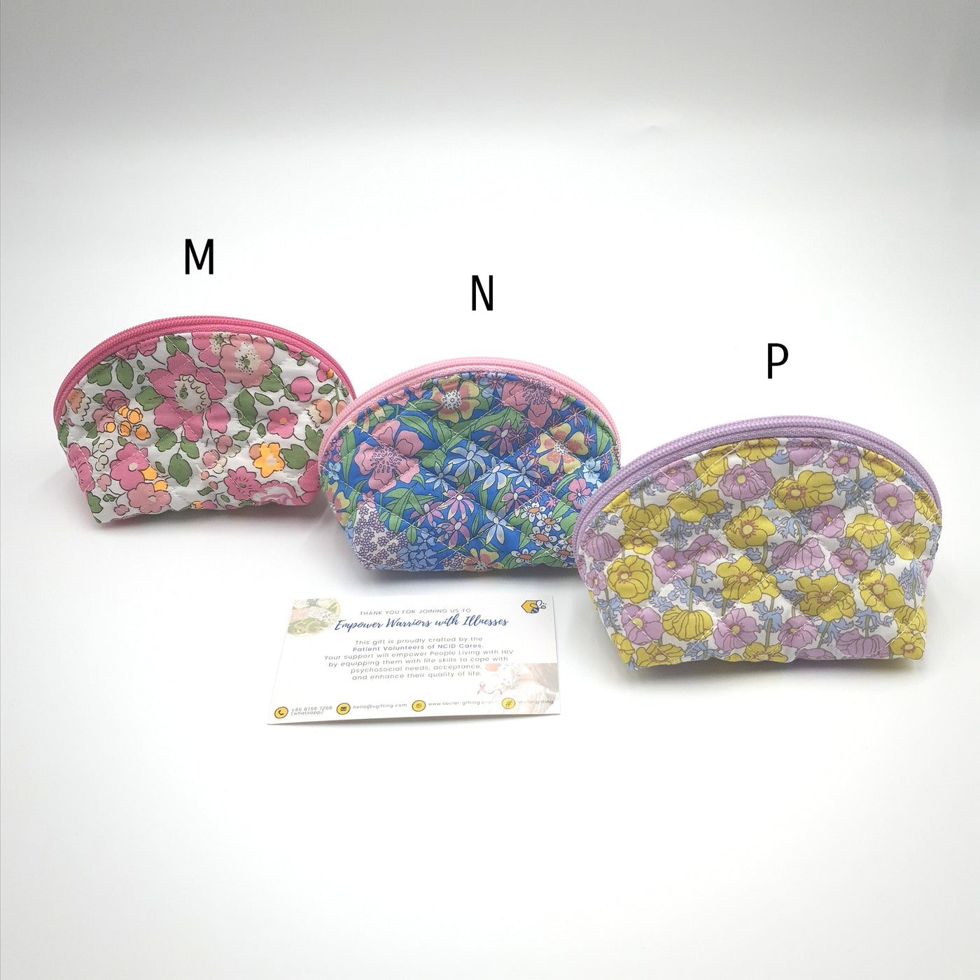 Half Moon Liberty Quilted Pouch (Small)