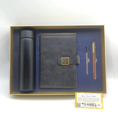 Gift Set - A5 Notebook + Thermal Flask + Pen + Pen Refill