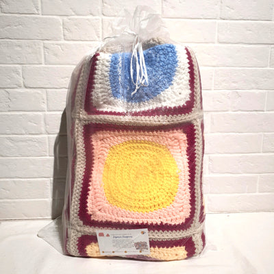 Hand-Crocheted Granny Square Blanket