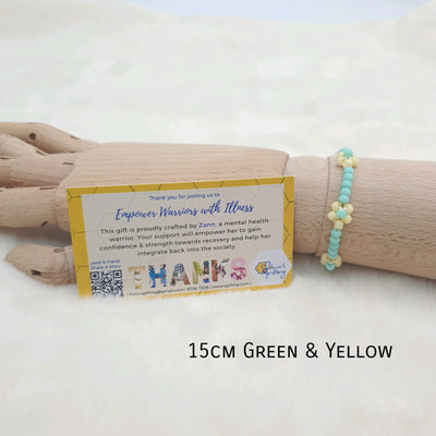 Beaded Pastel Flower Bracelet