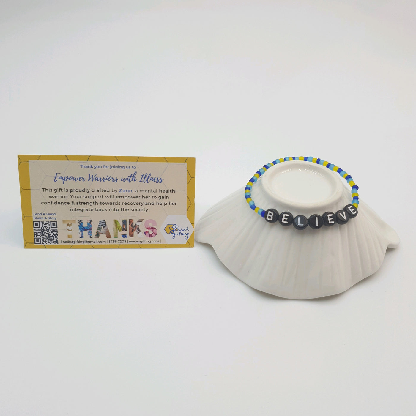 Colourful Bracelet with Words (Black)