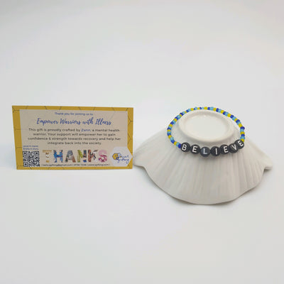 Colourful Bracelet with Words (Black)