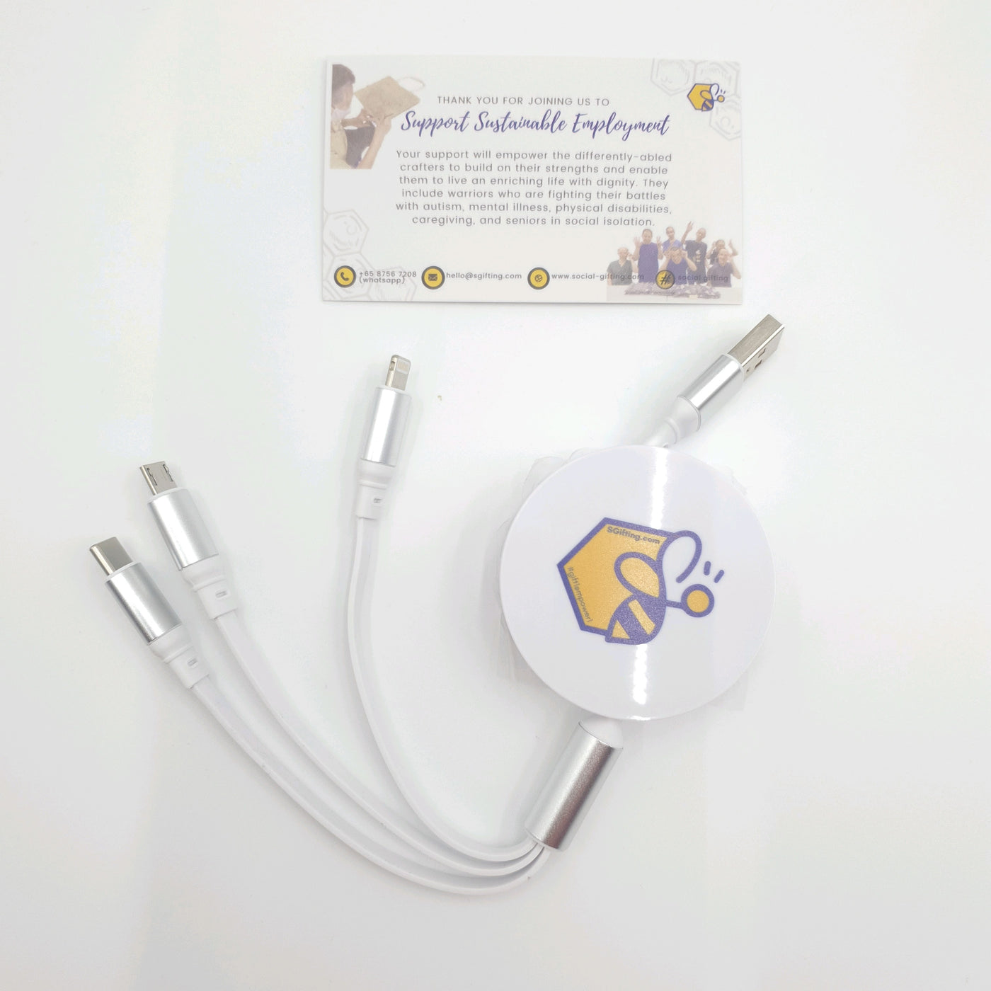 Logo Customised 3 in 1 Charging Cable (30 Days Pre-Order)