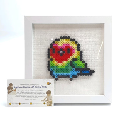 Hama Beads with Wooden Frame (17cm x 17cm)