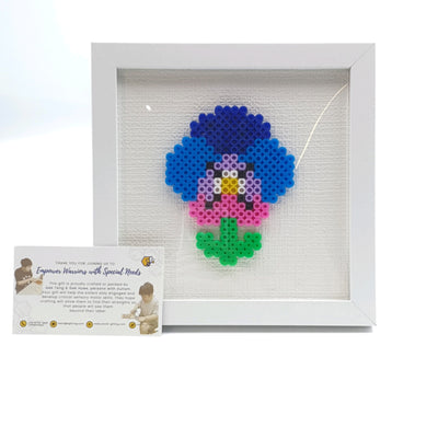 Hama Beads with Wooden Frame (17cm x 17cm)