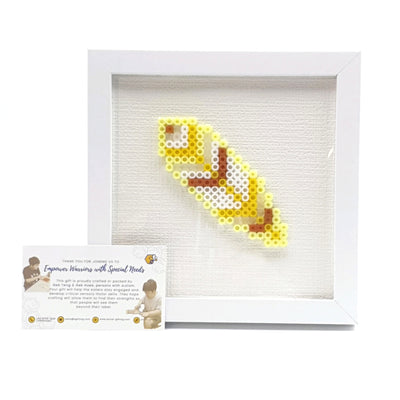 Hama Beads with Wooden Frame (17cm x 17cm)