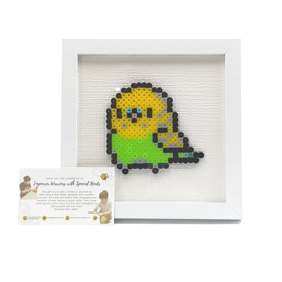 Hama Beads with Wooden Frame (17cm x 17cm)