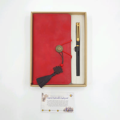 A6 PU Leather Journal with Pen and Box