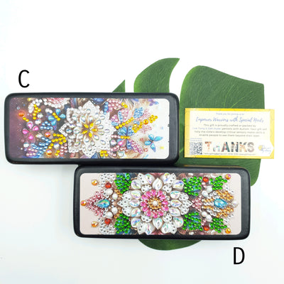 Diamond Art PU Leather Spectacles Box