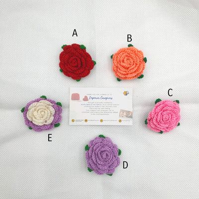 Crochet Rose Pin