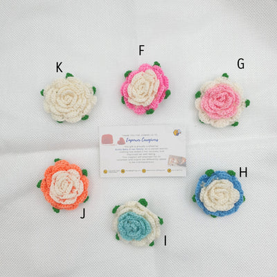 Crochet Rose Pin