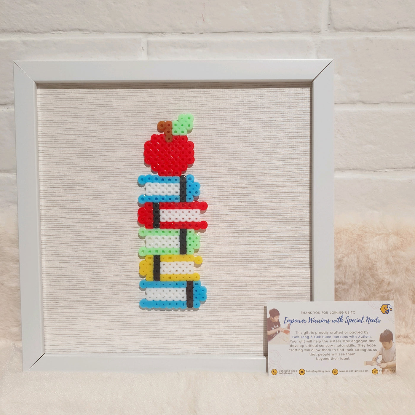 Assorted Hama Beads with Wooden Frame (20 x 20cm)
