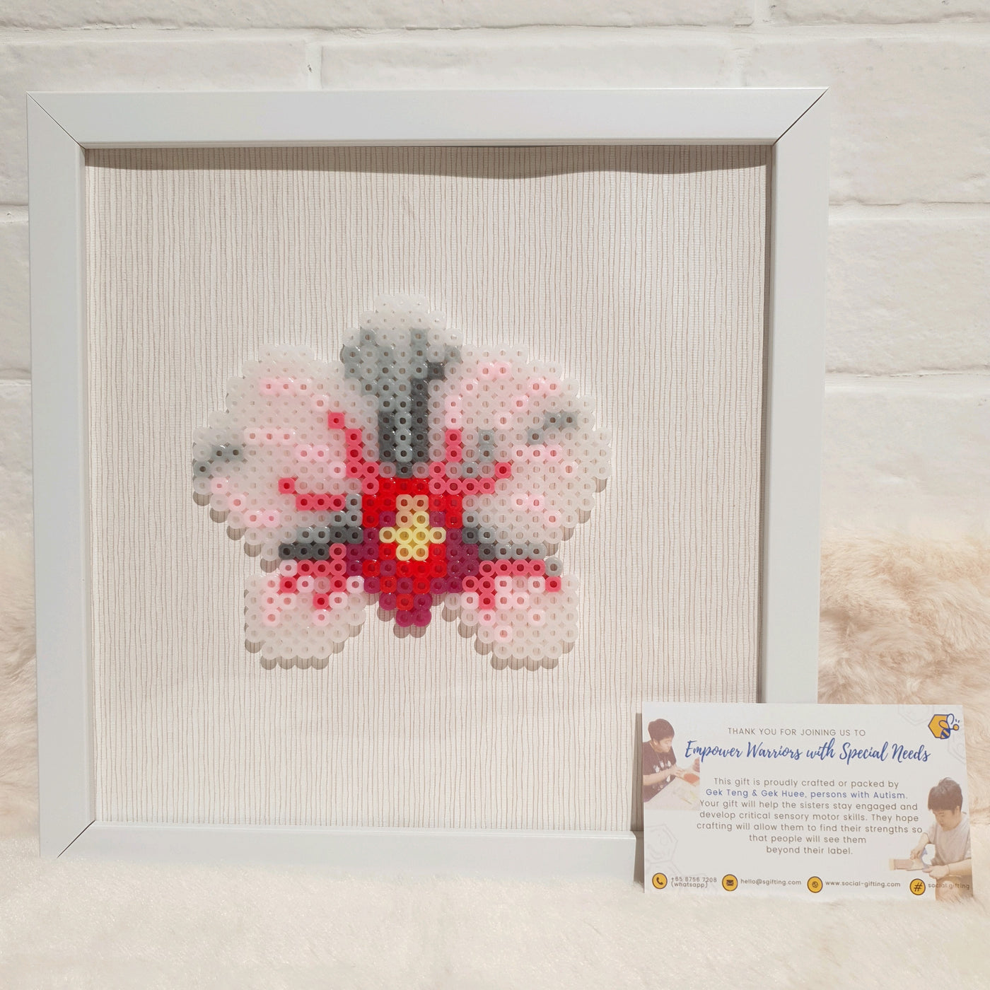Assorted Hama Beads with Wooden Frame (20 x 20cm)