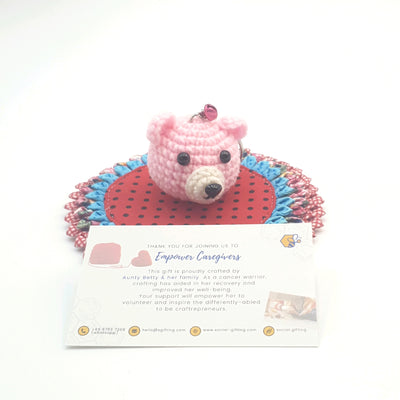 Crocheted Bear Keychain
