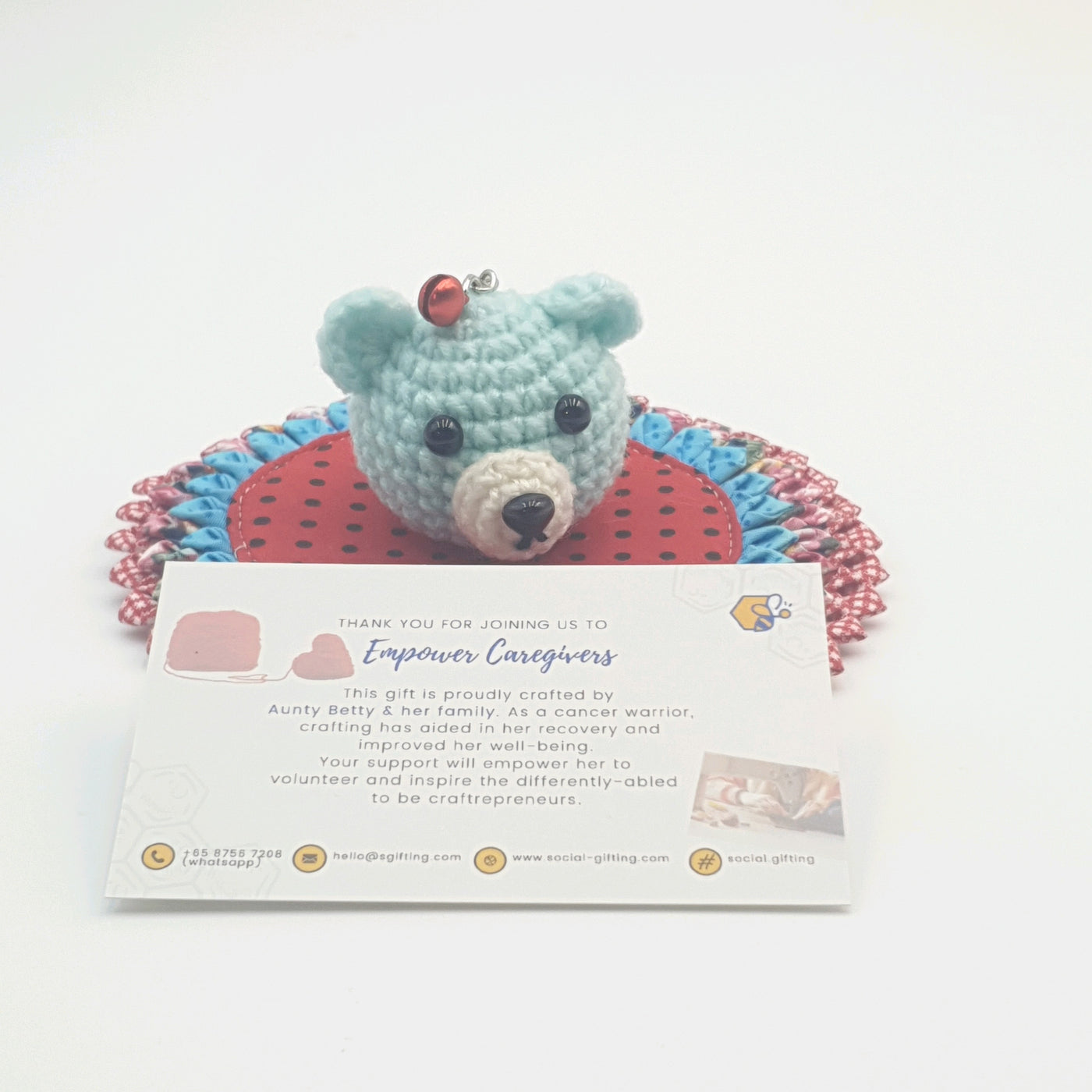 Crocheted Bear Keychain