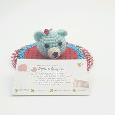 Crocheted Bear Keychain