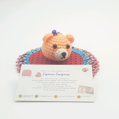 Crocheted Bear Keychain