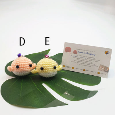 Crocheted Mini Whale Keychain