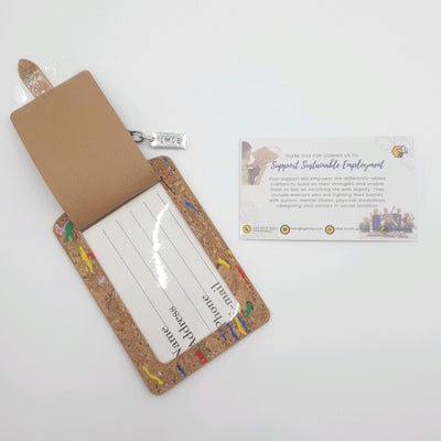 Cork Cardholder with Charm (1 Slot)