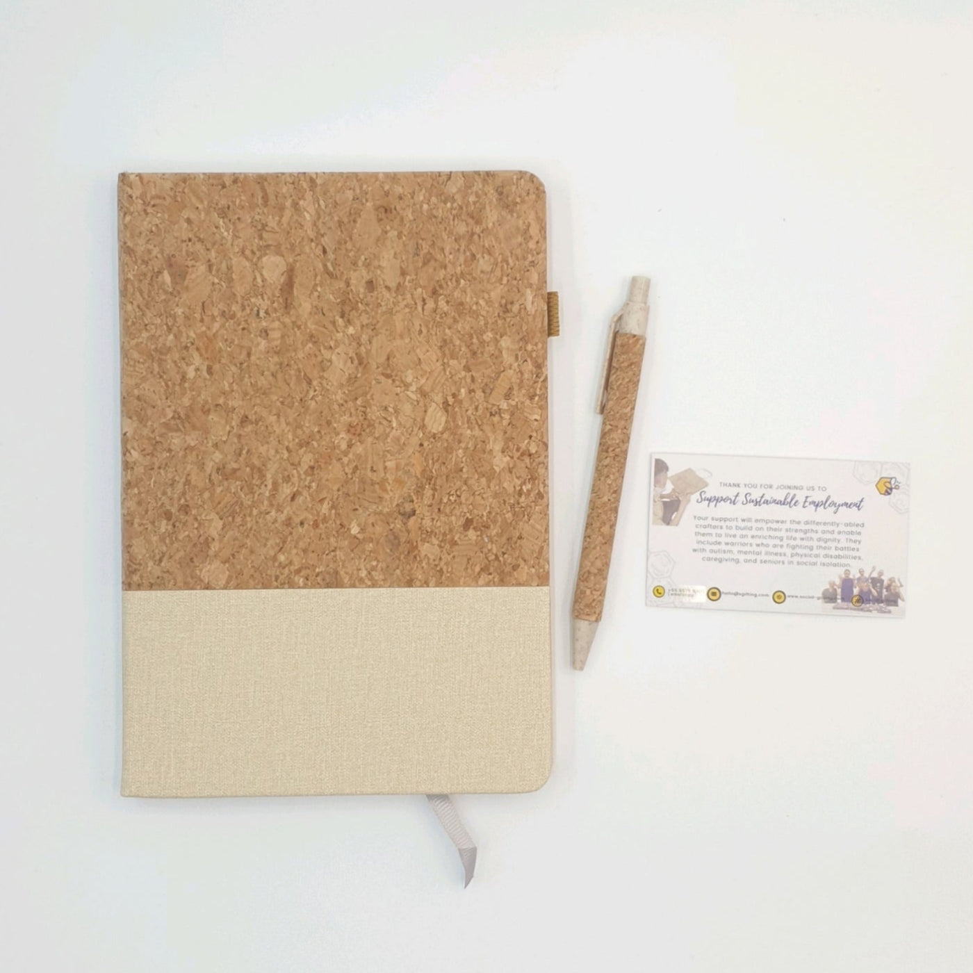 Cork Notebook and Pen Set