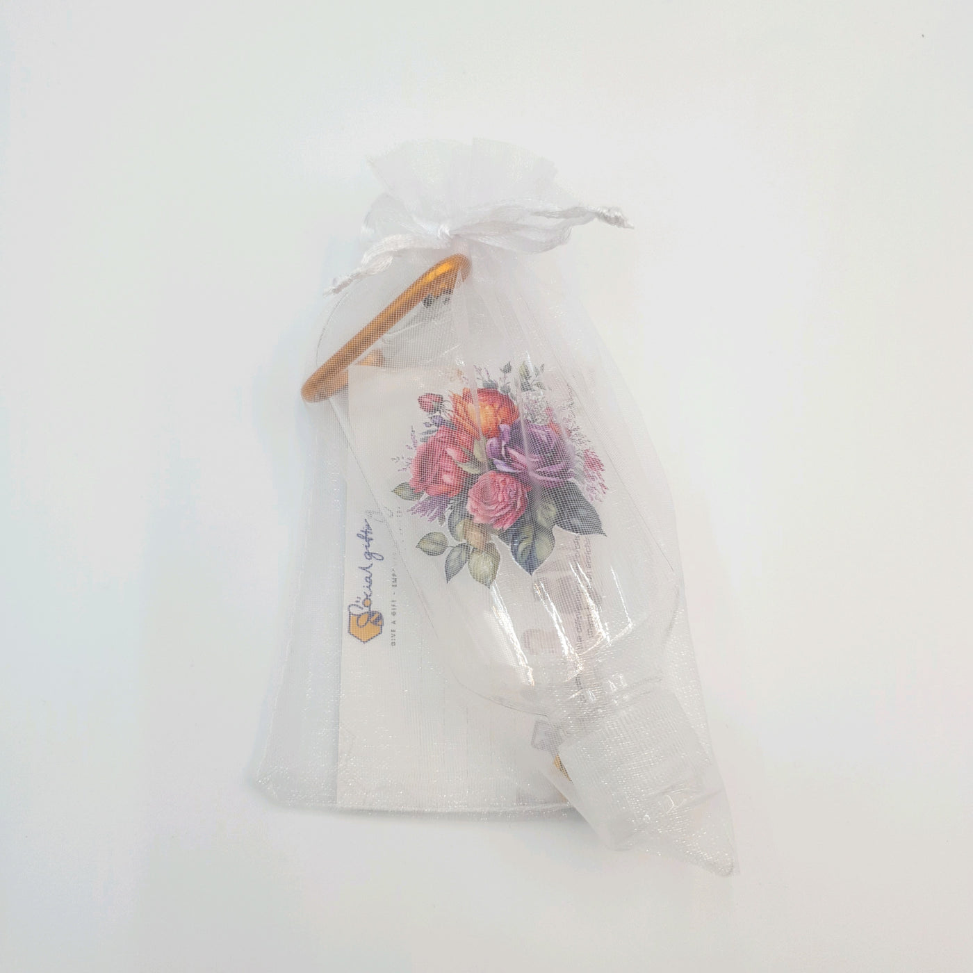Flower-Printed Hand Sanitizer Bottle