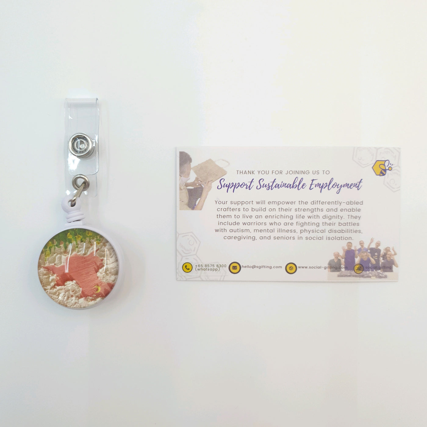 Retractable Card Holder Clip