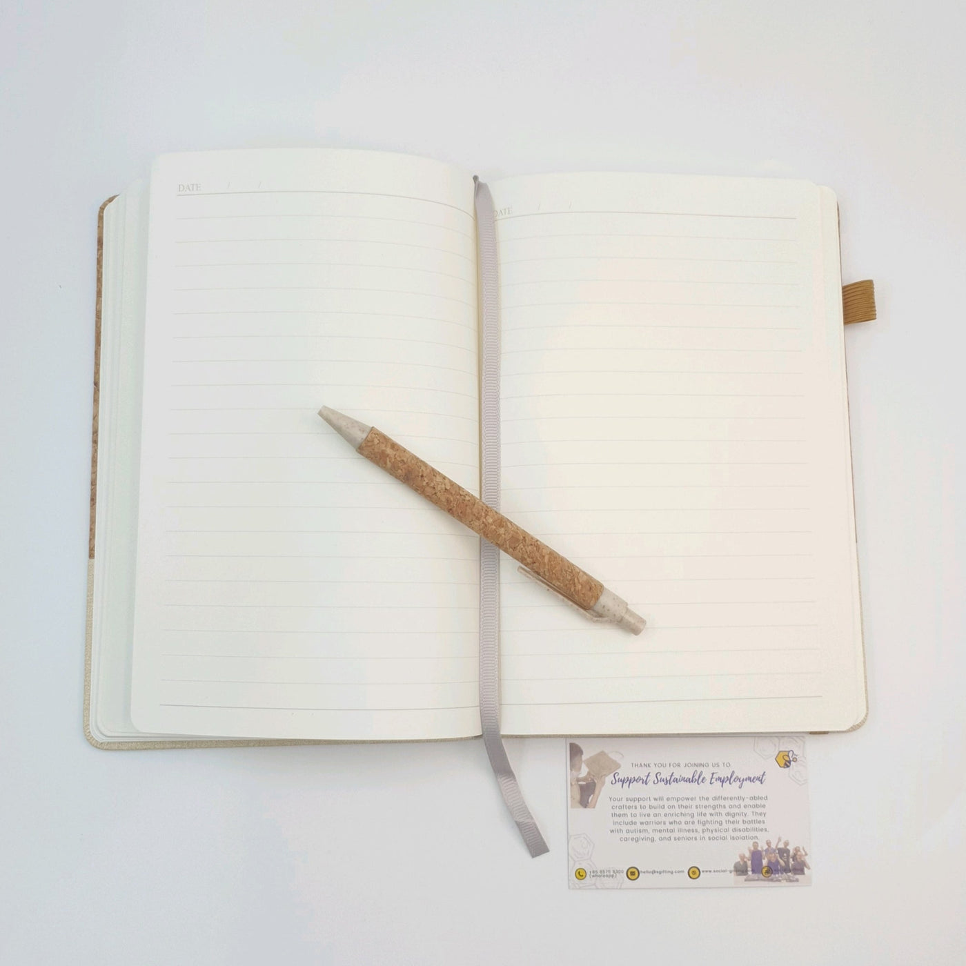 Cork Notebook and Pen Set