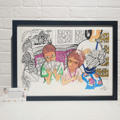 Assorted Hand-drawn Art with Frame (30 x 40)