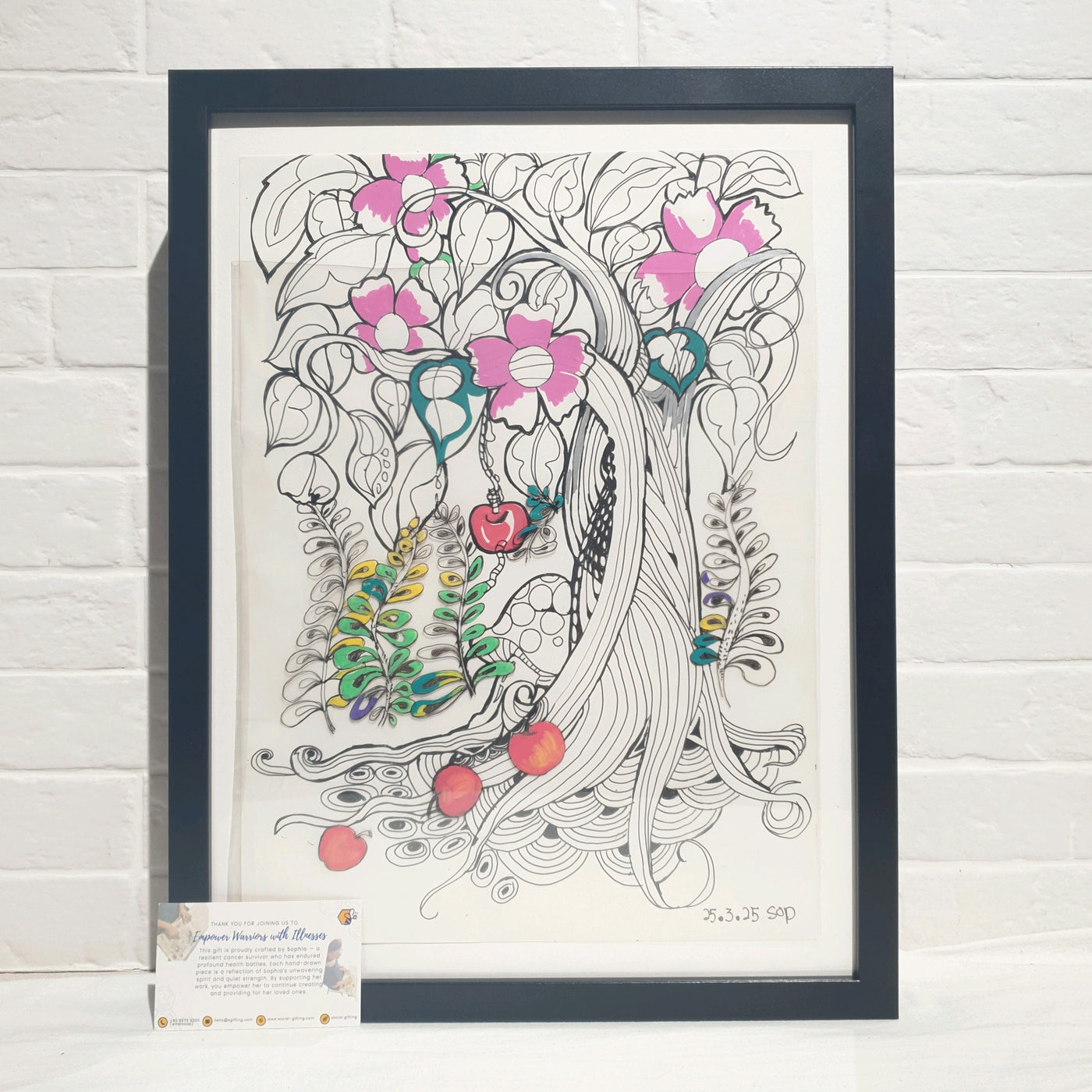 Assorted Hand-drawn Art with Frame (30 x 40)