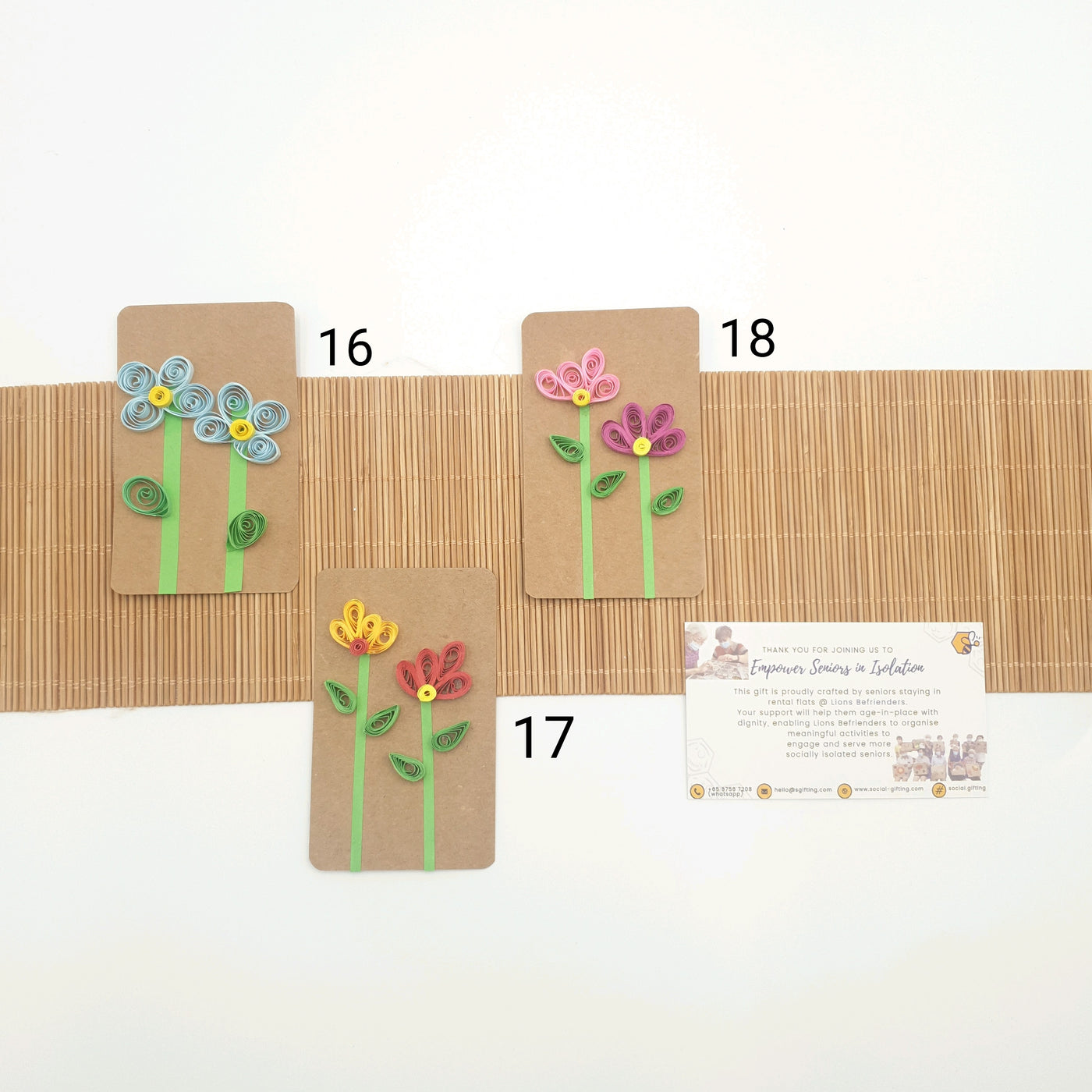 Flower Paper Quilling Message Card
