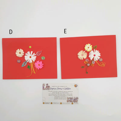 Flower Paper Quilling Greeting Card