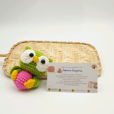 Hand Crocheted Owl Keyring
