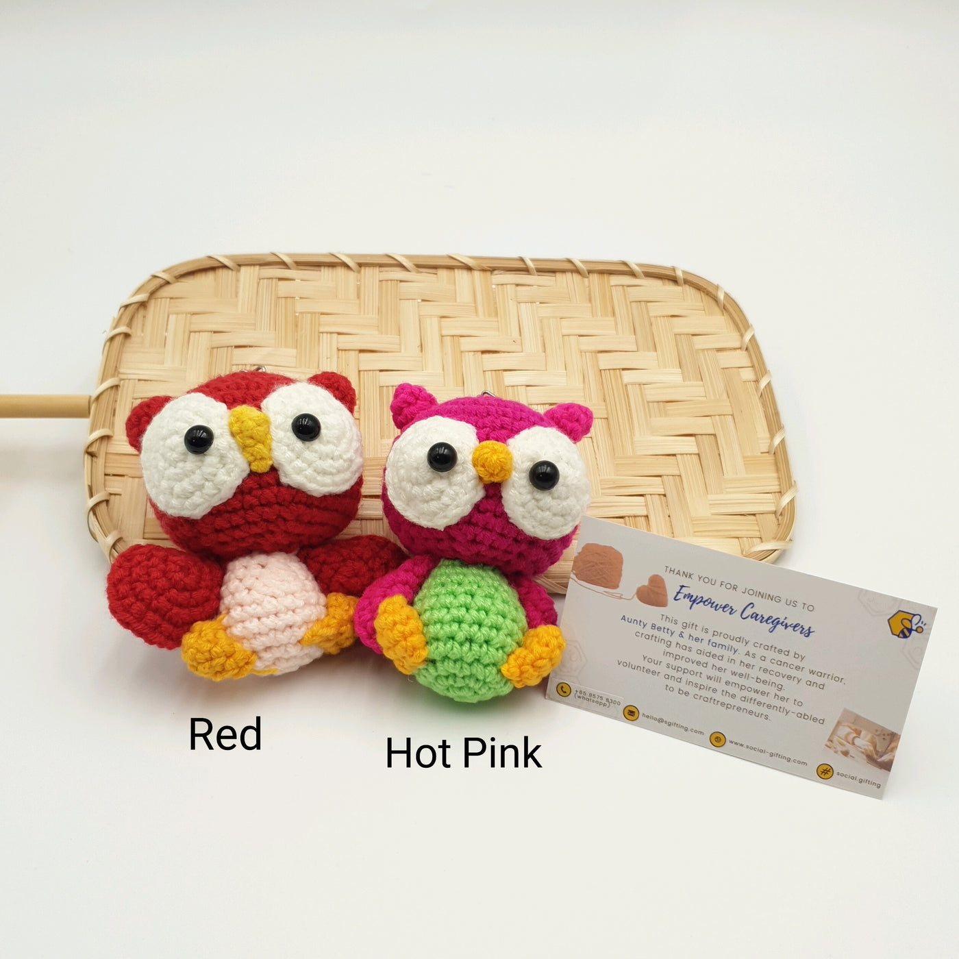 Hand Crocheted Owl Keyring