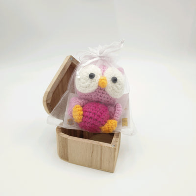 Hand Crocheted Owl Keyring