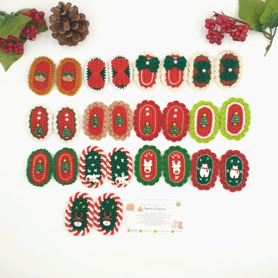 Crochet Christmas Themed Hair Clip