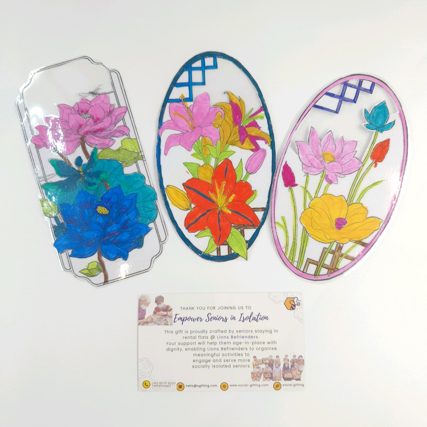 Oriental Flower Bookmarks
