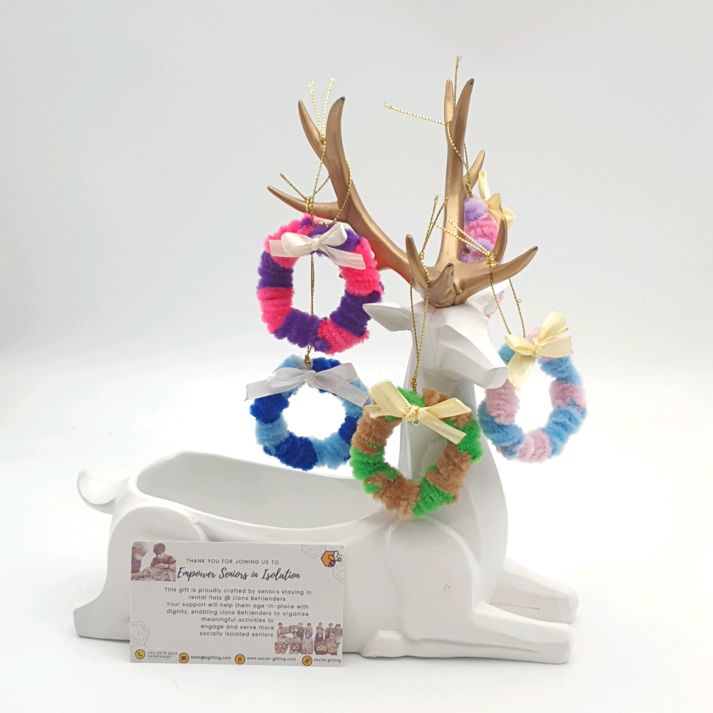 Fuzzy Christmas Wreath Ornament
