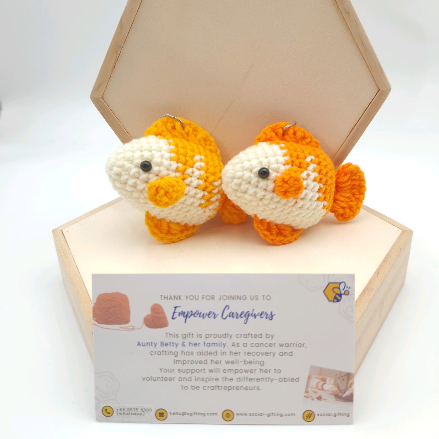 Hand Crocheted Fish Key Ring