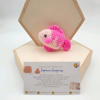 Hand Crocheted Fish Key Ring