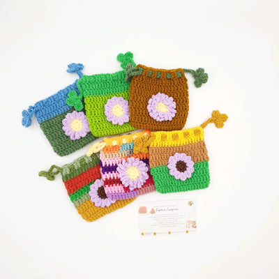 Crochet Drawstring Pouch