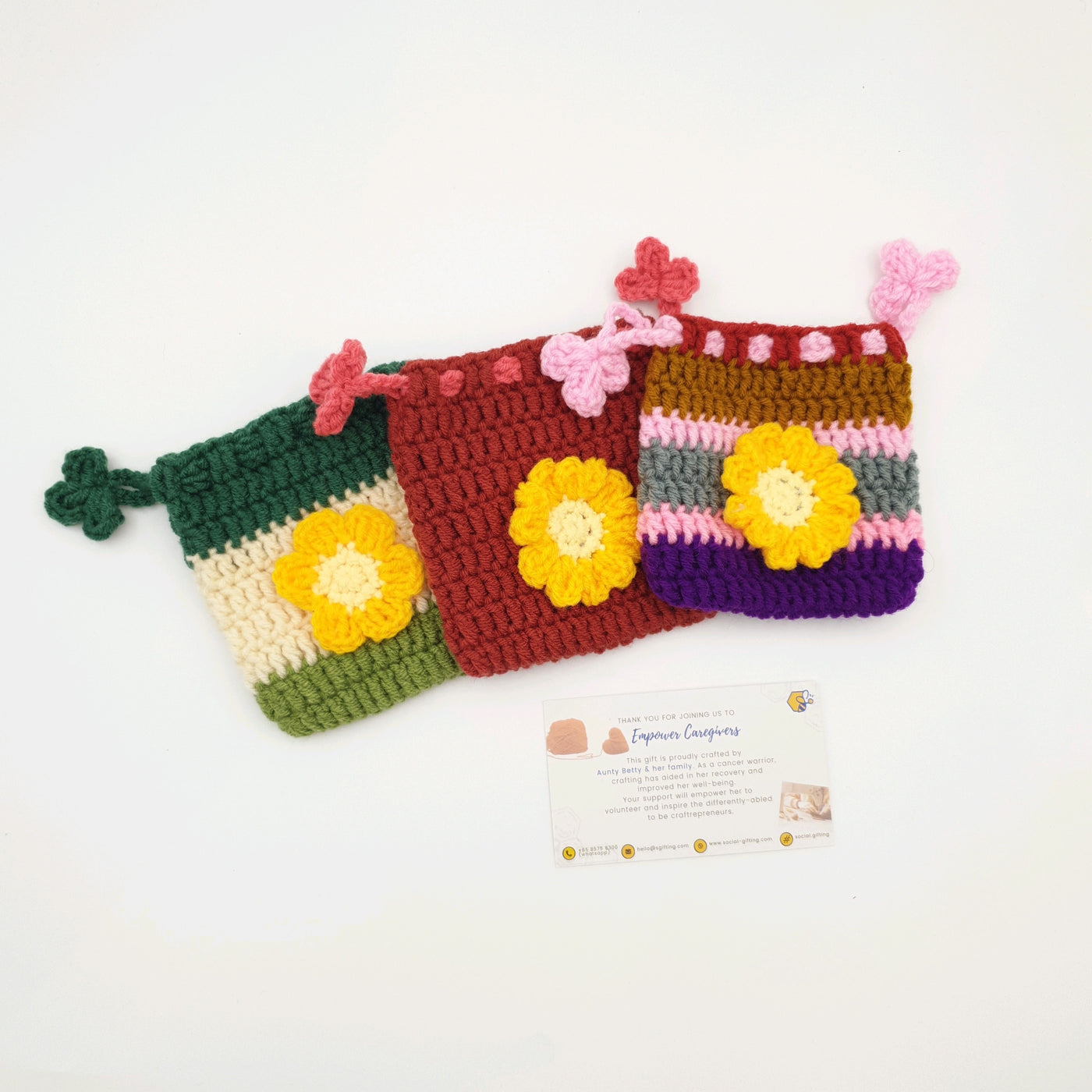 Crochet Drawstring Pouch