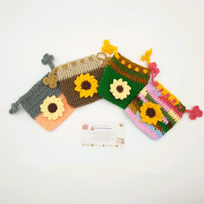 Crochet Drawstring Pouch