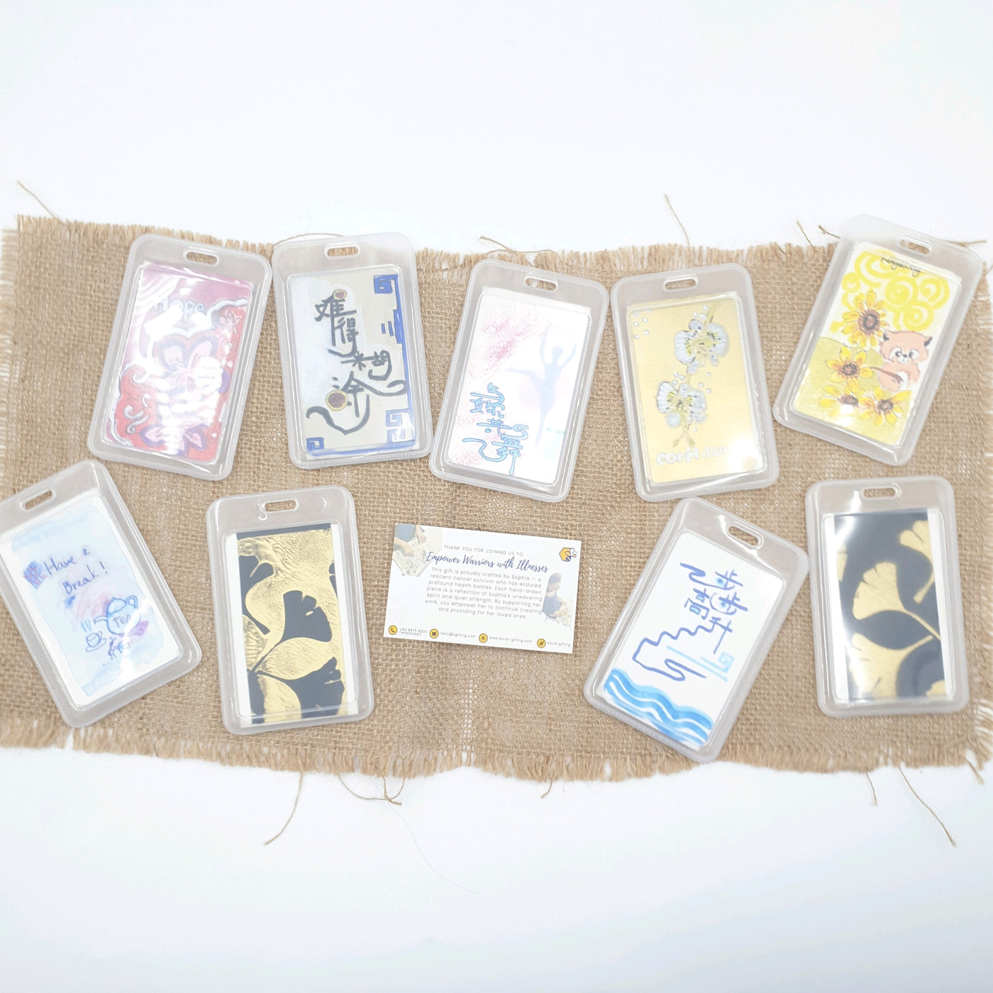 PU Leather Retractable Name Card Holder