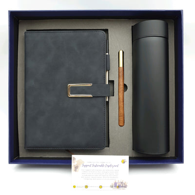 Gift Set - A5 Notebook + Thermal Flask + Pen + Pen Refill