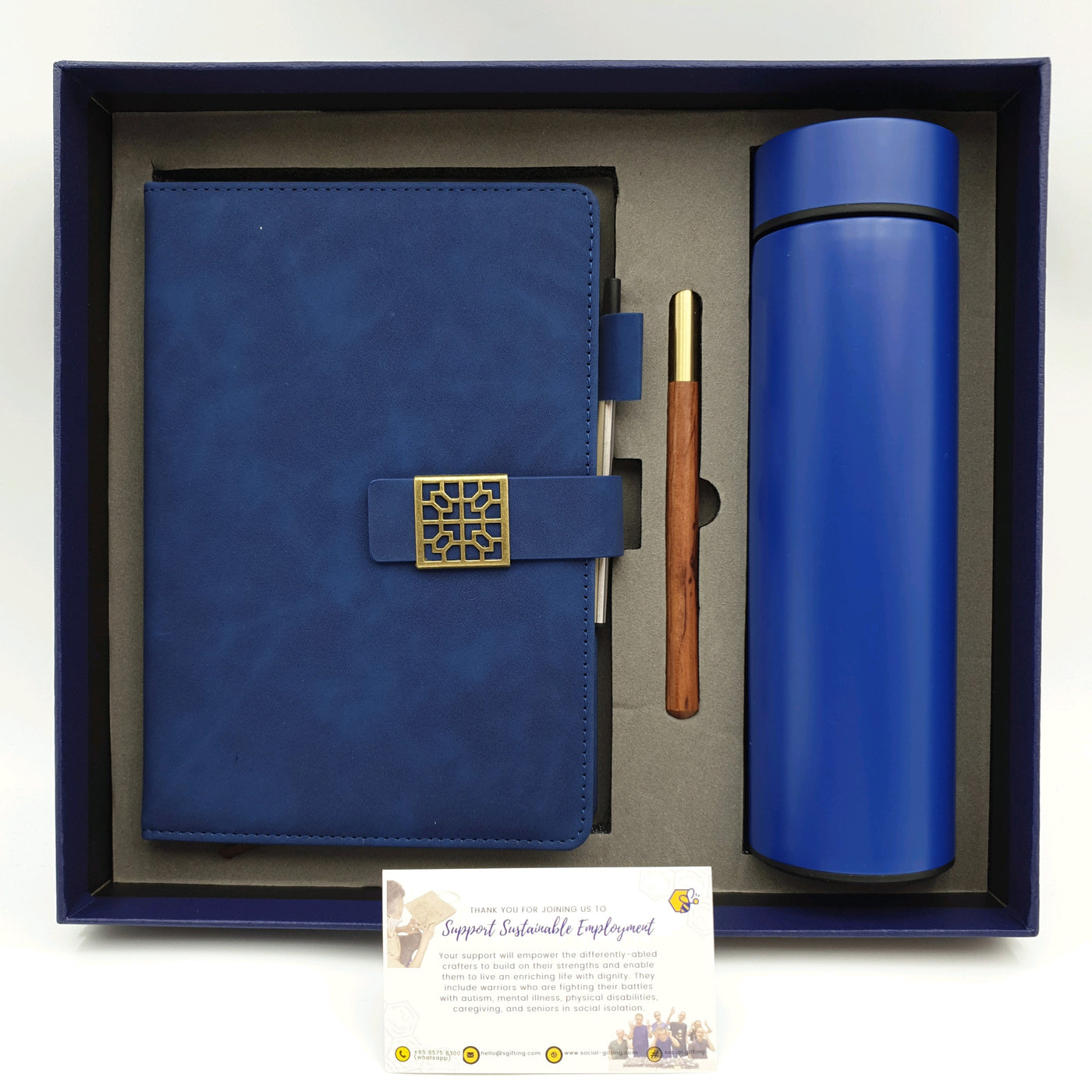Gift Set - A5 Notebook + Thermal Flask + Pen + Pen Refill