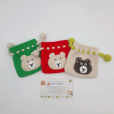 Crochet Drawstring Pouch